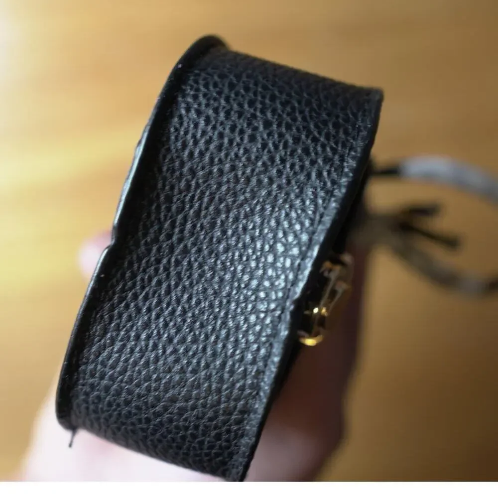 Bag Keychain Bag Charm Change Pouch Coin Push Lock Clasp Black Goth Romance - Picture 5 of 10